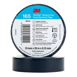 3M Elektro-Isolierband Temflex 165 19mm x 20m schwarz