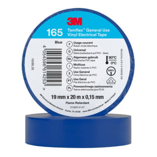 3M Elektro-Isolierband Temflex 165 PVC 19 x 20mm blau