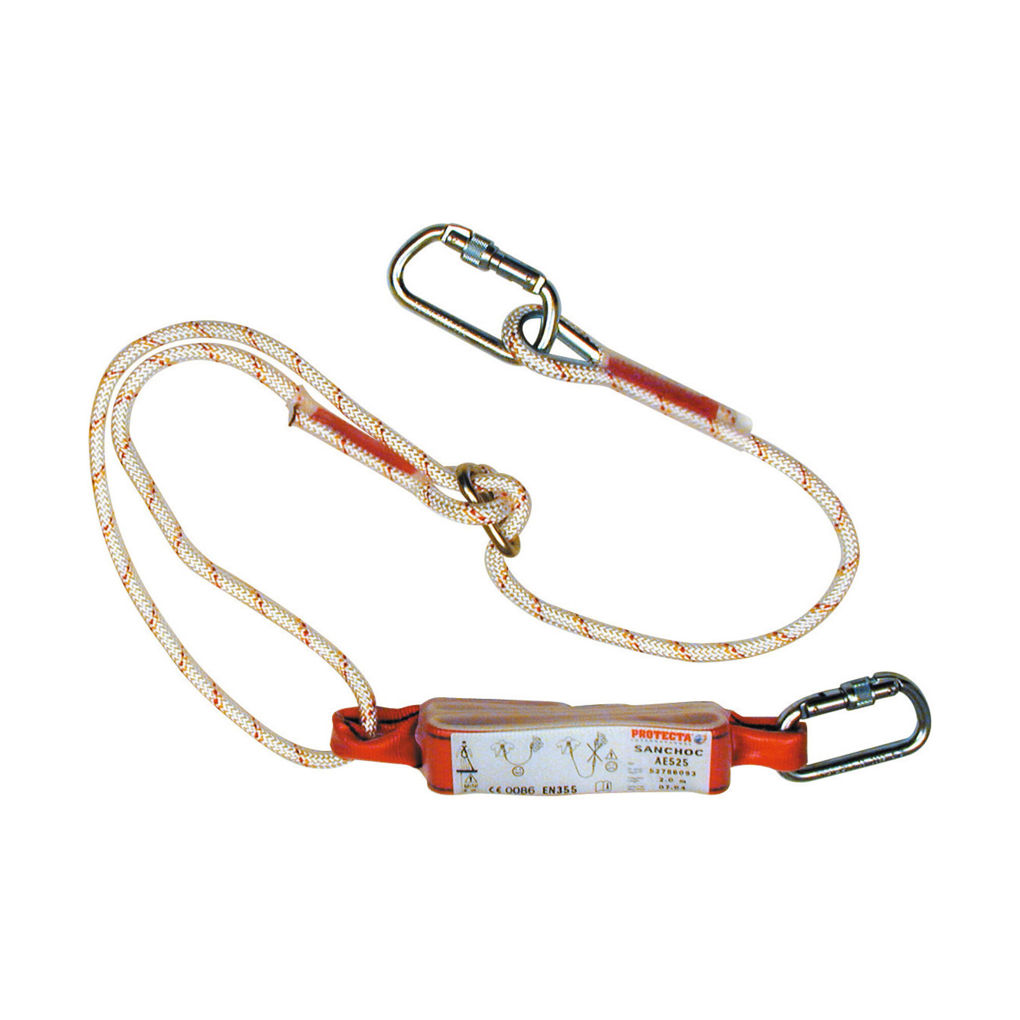 3M Fall Protection 1260314 Verbindungsmittel mit Bandfalldämpfer Hubarbeitsbühne L:1,8m aus Polyester und Stahl, 1260314