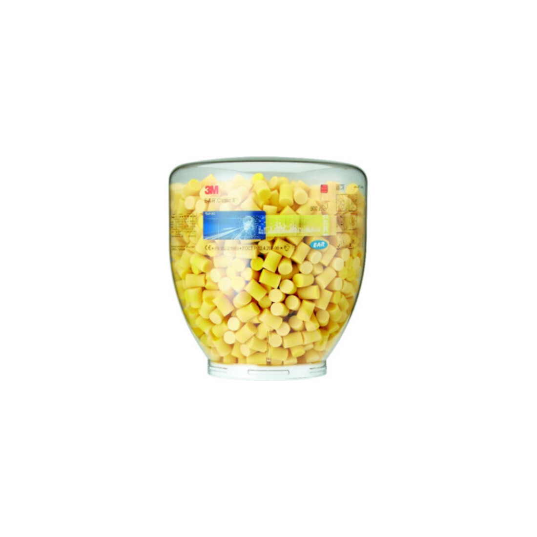3M Inserti auricolari Ear Soft, Yellow Neon dispenser di ricarica
