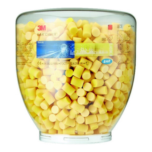 3M Inserti auricolari Ear Soft, Yellow Neon dispenser di ricarica