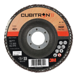 3M lamellenschijf 969F Cubitron II, glasdoekschijf, gehoekt