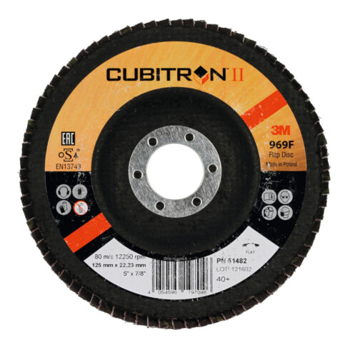 3M lamellenschijf 969F Cubitron II, glasvezelschijf, plat