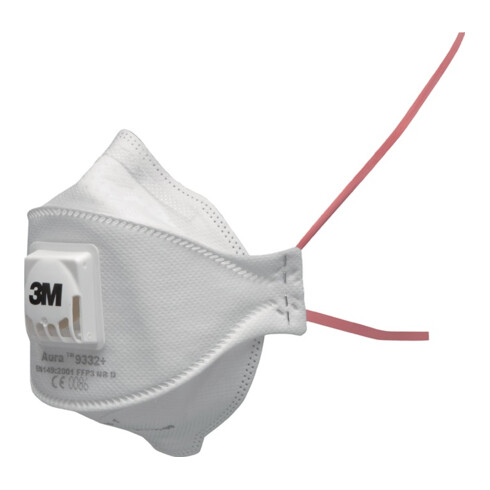 3M Masque de protection respiratoire 9332+ Aura FP3NRD avec valve b.30xAGW EN149:2001+A1:2009
