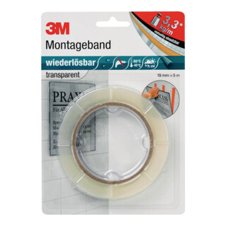 3M Montageband transp.L.5m B.19mm Rl.