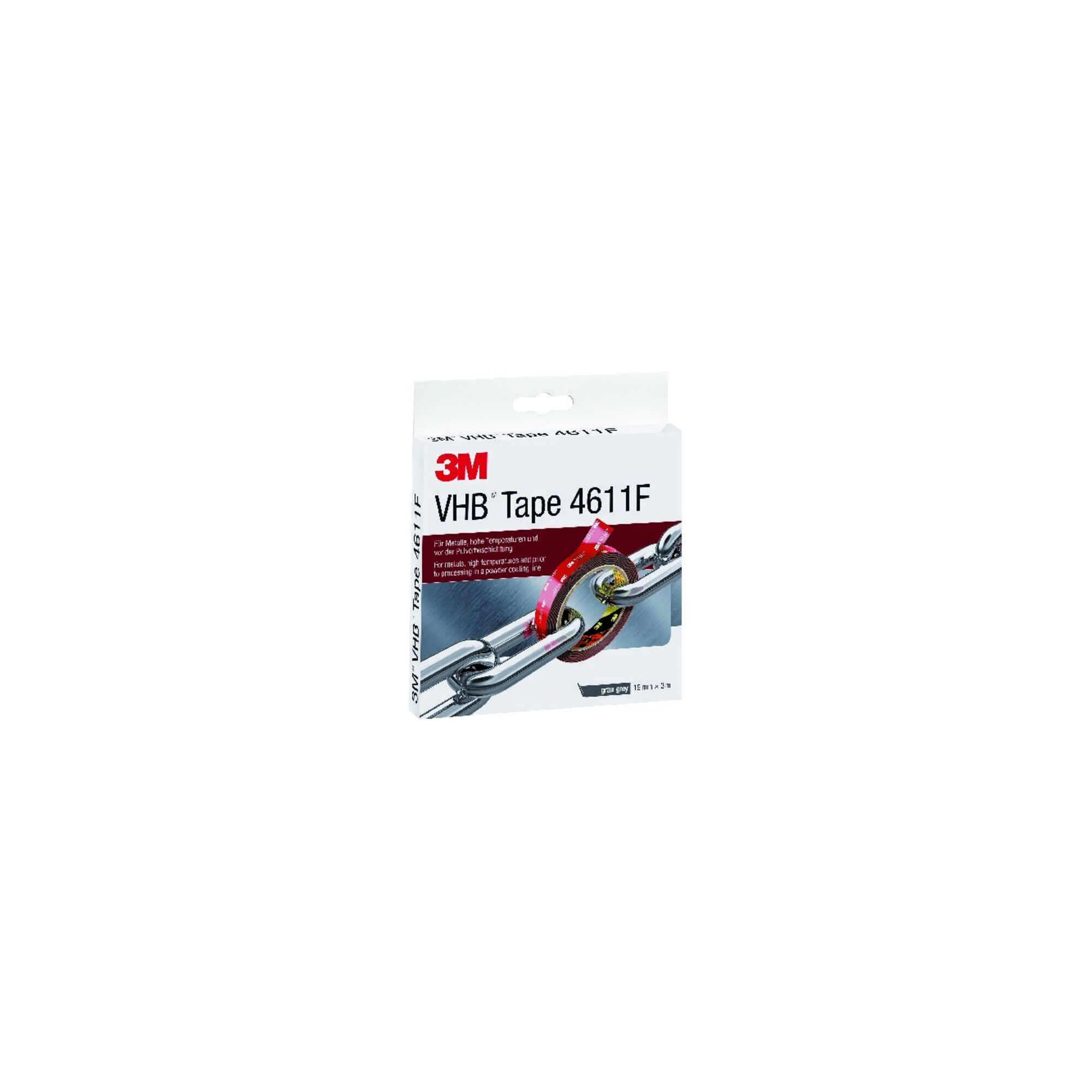 3M Montageband VHB Tape 4611F 19 mm x 3 m Rolle grau