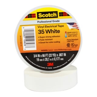 3M PVC Elektro-Isolierband 35 19mm x 20m weiß