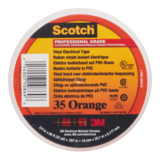 3M PVC Elektro-Isolierband Scotch 35 19mm x 20m orange