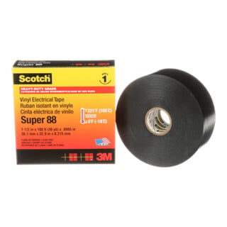 3M PVC Elektro-Isolierband Super 88 38mm x 33m schwarz