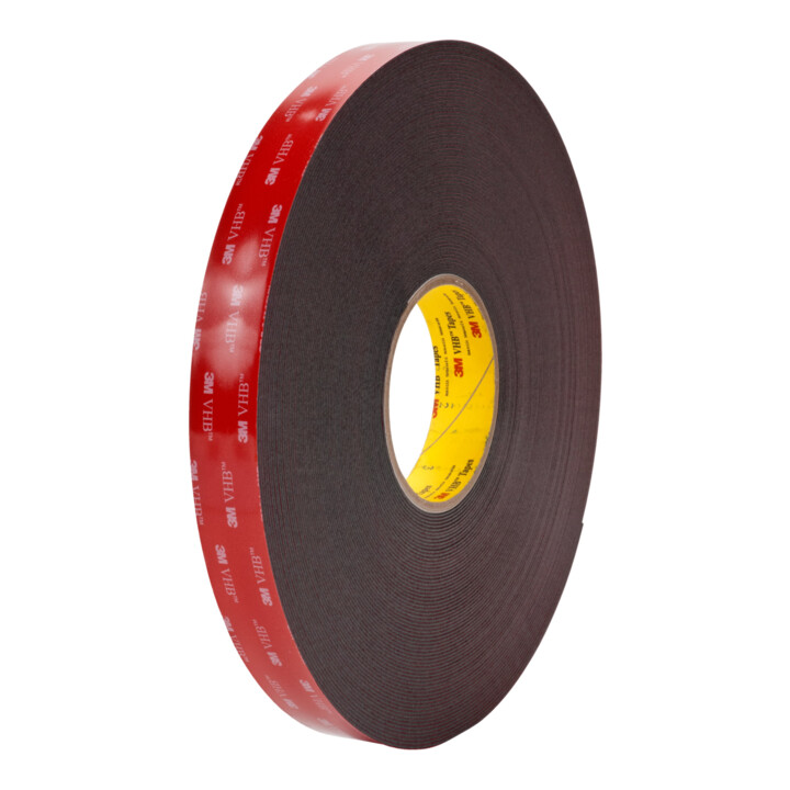3M Ruban adhésif double-face 19 mm x 3 m, noir, pour poudre 5952193
