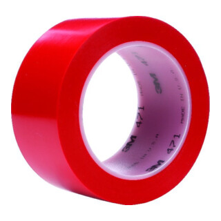 3M Ruban adhésif PVC souple 471 F, Rouge, 25 mm x 33 m