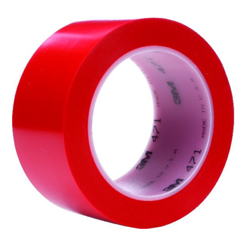 3M Ruban adhésif PVC souple 471 F, Rouge, 25 mm x 33 m