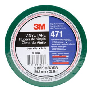 3M Rubans adhésifs en PVC doux, Couleur: GREEN