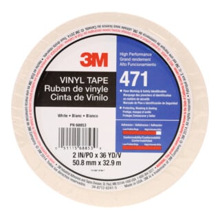3M Rubans adhésifs en PVC doux, Couleur: WHITE