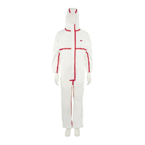 3M Schutzanzug 4565 weiß/rot, Typ 4/5/6 Größe 4XL