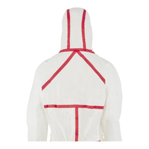 3M Schutzanzug 4565 weiß/rot, Typ 4/5/6 Größe S