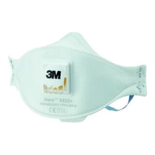 3M stofmasker 9322+ Aura FFP2NRD met ventiel b.10xAGW-waarde EN149:2001+A1:2009