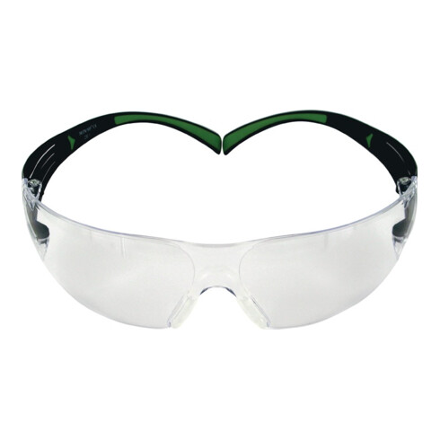 3M Veiligheidsbril SecureFit-SF400 tempels zwart groen PC lens helder EN166 EN170
