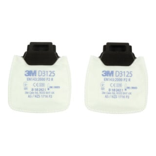 3M Verwisselbare deeltjesfilters, set, 10 paar, Filter: P2R