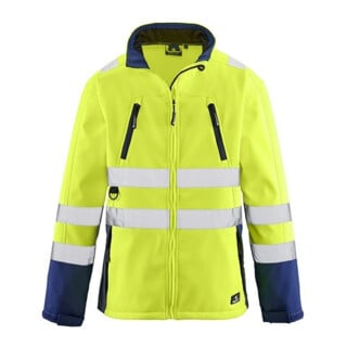 4 Protect JackePittsburgh, Softshell leuchtgelb/navy, Gr. XL