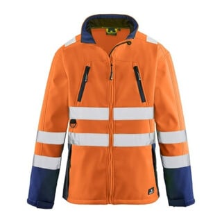 4 Protect JackePittsburgh, Softshell leuchtorange/navy, Gr. S