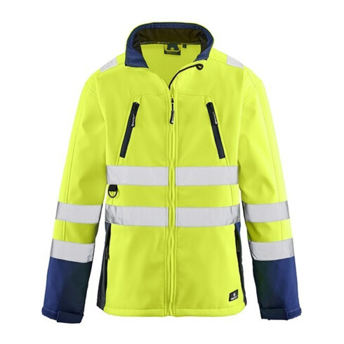 4 Protect Veste Pittsburgh, Softshell jaune fluo/navy, T. XL