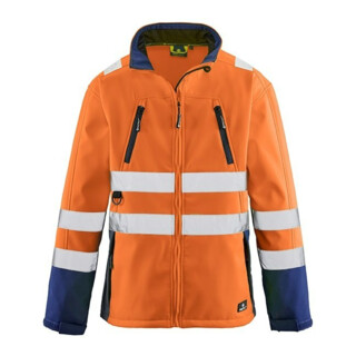 4 Protect Veste Pittsburgh, Softshell orange fluo/marine, T. XL