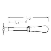 4000 Tournevis porte-embouts BITS Innensechskant D 6,3; 1/4 "-3