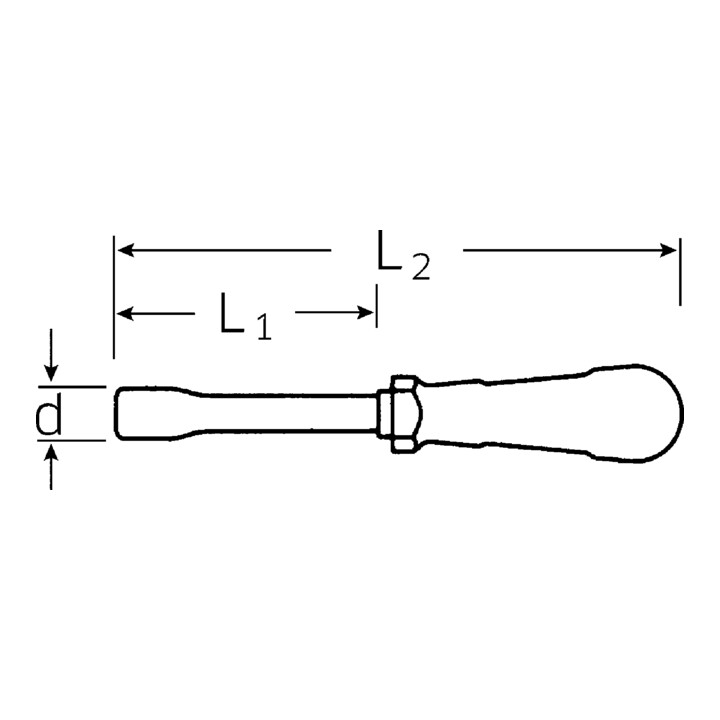 4000 Tournevis porte-embouts BITS Innensechskant D 6,3; 1/4 "