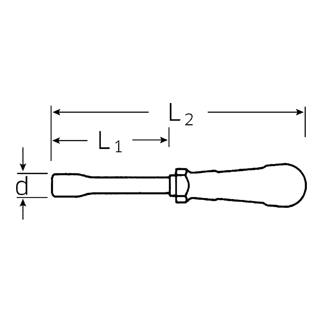 4000 Tournevis porte-embouts BITS Innensechskant D 6,3; 1/4 "
