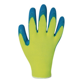 Handschuhe Harrer Gr.10 gelb/blau Acryl m.Latex II