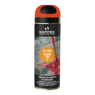 Soppec Markierungsspray FLUO TP 500 ml 9-12 Monate sichtbar für Baustellen orange