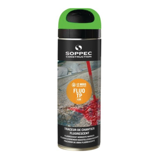Soppec Markierungsspray FLUO TP 500 ml 9-12 Monate sichtbar für Baustellen grün