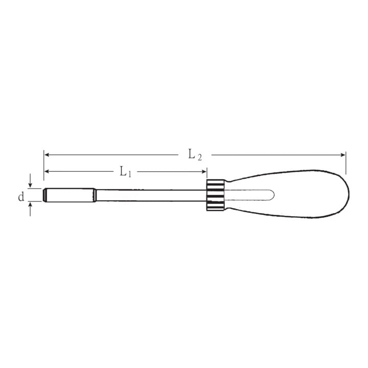 4008 Porte-embouts à cliquet Gr. 2; Sechskant innen D 6,3; 95 mm