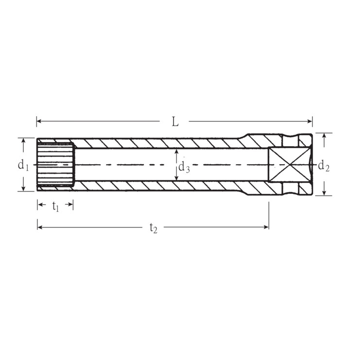 40aLSP Douille Spline-Drive Spline Gr. 7; 7/32 "