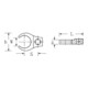 440S MJ Clés CROW-RING Gr. MJ22; Rohrdurchmesser DN14 mm; Innenvierkant 3/8 "