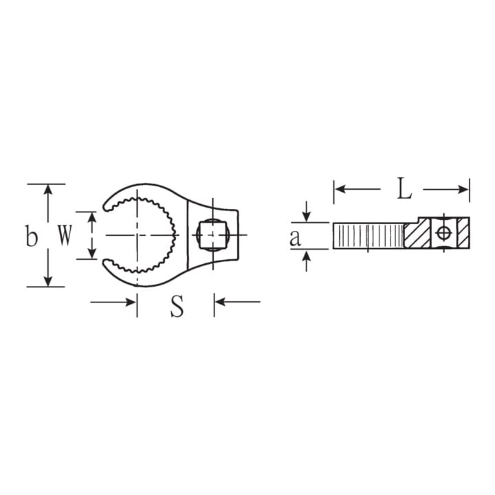 440S MJ Clés CROW-RING Gr. MJ22; Rohrdurchmesser DN14 mm; Innenvierkant 3/8 "