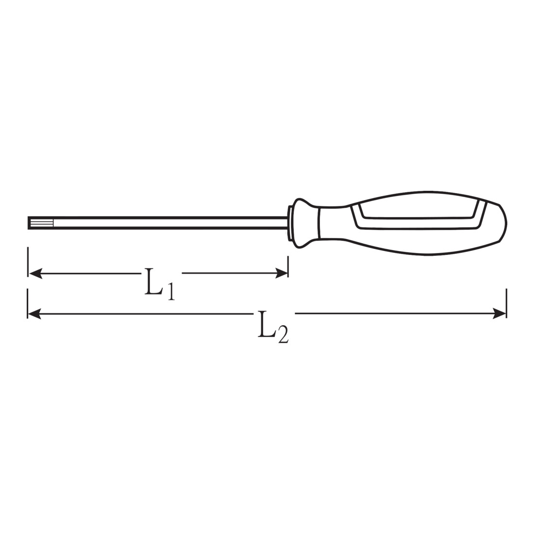 4636 TORQ-SET® Tournevis DRALL<sup>+</sup> TORQ-SET Nr. 1/4; Außensechskant 5/16 '