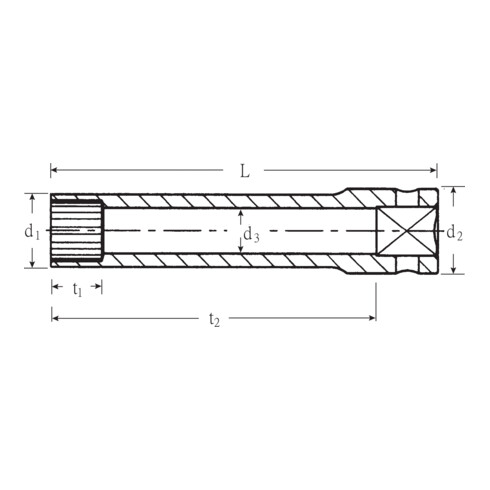 46aSP Douilles Spline-Drive 14 Spline Gr.; 7/16 "