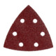 5 feuilles abrasives auto-agrippantes 93 x 93 mm, P 180, série « professional », pour bois et métal, pour ponceuse à patin triangulaire metabo