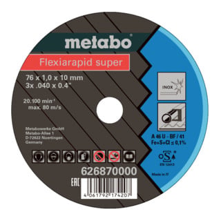 5 Flexiarapid Super 76x1,0x10,0 mm Inox, TF 41 (626870000)