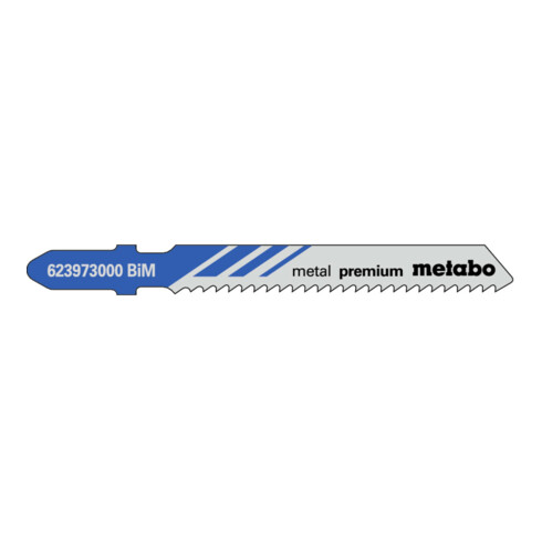 Metabo 5 Lames de scie sauteuse à métaux série professionnelle BiM