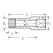 50aPLSP Douille Spline-Drive Spline Gr. 14; 7/16 "-3