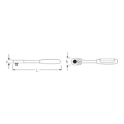 517QR Cliquet articulé à dents multiples QuickRelease 416 mm-4