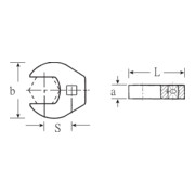 540a HD Clés CROW-FOOT Heavy Duty 7/8 "; Innenvierkant 3/8 "-3