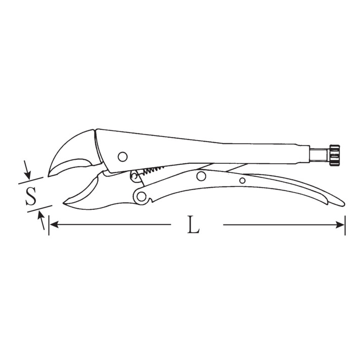 6564 Pinces-étaux 175 mm; Kopf ; Griffe