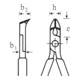 6613 Pince diagonale électroniques pour l'électronique  avec léger chanfrein de coupe 112 mm; Kopf polie; Griffe revêtement plastique à surface rugueuse, convient aux applications ESD-3