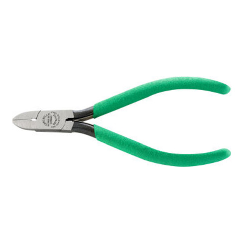 6670 Pince coupante de côté pour le plastique sans chanfrein de coupe 120 mm; Kopf polie; Griffe revêtement plastique à surface rugueuse