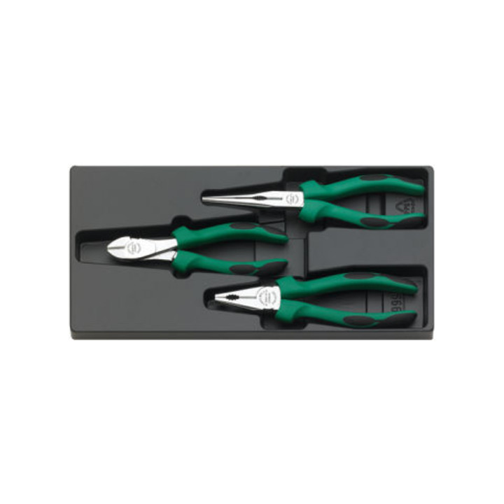 6703 Jeu de 3 pinces, chromées