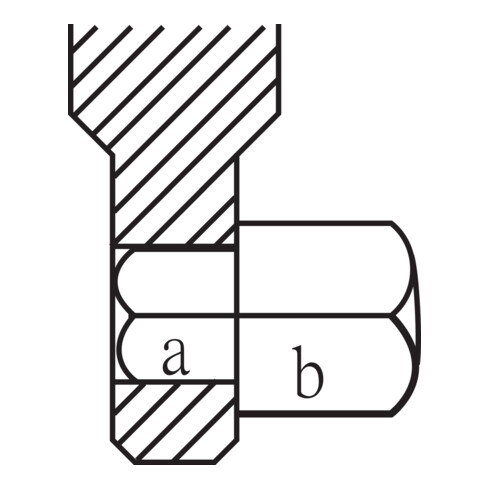 70V Pièces de raccord à carrés Gr. 7; für Nr. 721/30; Länge 44,3 mm
